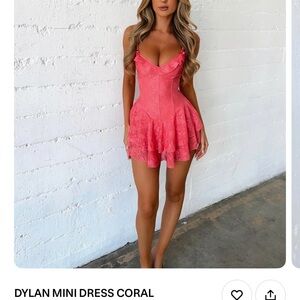 Dylan Coral Mini Dress